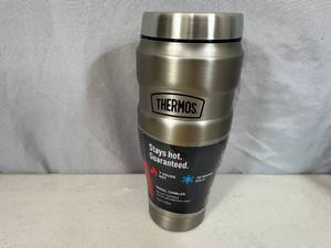 New Thermos 16 oz Stainless Steel Travel Tumbler