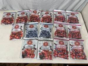 15 Bags of Dried Fruit, Cherries, Etc