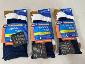 3 New Pair Dr Scholls Athletes Foot Socks