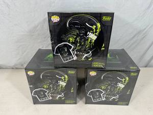 3 New Alien 40th Anniversary Funko Pop Size Large T-Shirt Collector Sets