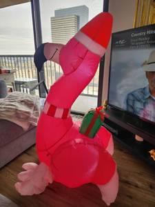 Large Inflatable  Blow Up Holiday Flamingo