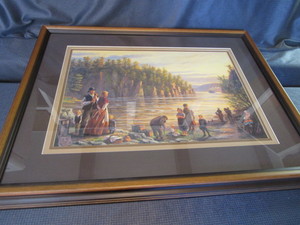 lot 28 image: Immigrant Landing by Mary Pettis Wirkula