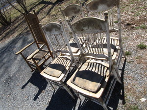 lot 292 image: Pressback Chairs