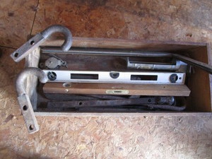 lot 325 image: Wooden Dovetail Box With Tools