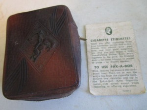 lot 98 image: Pak A Dor Leather Case for Cigarettes