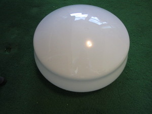 lot 100 image: Industrial Milk Glass Globe