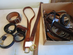 lot 112 image: Belts with Leather