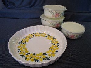 lot 138 image: Flan Pan, Bowls