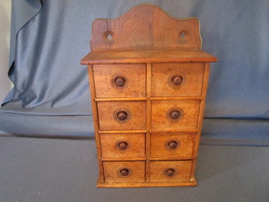 lot 151 image: Antique Wooden Spice Cabinet
