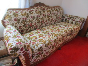 lot 5 image: Parlor Style Sofa & Matching Side Chair
