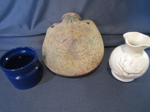 lot 180 image: Clay Water Jug & Planters