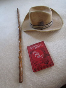 lot 200 image: Unusual Cane, Hat, Book