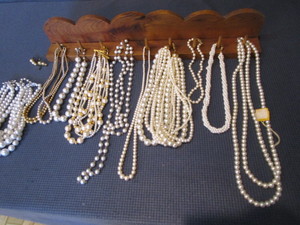 lot 237 image: Faux Pearls & Hanger