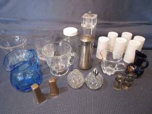 lot 423 image: Shakers, Juice Glasses, Pitcher