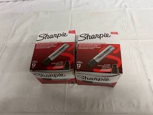 2 x 12 Packs of Magnum Sized Black Sharpies