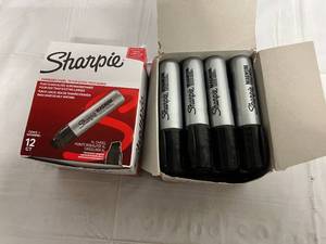 2 x 12 Packs of Magnum Sized Black Sharpies