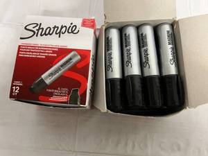 2 x 12 Packs of Magnum Sized Black Sharpies