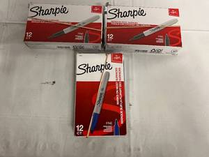 3 x 12 Packs of Sharpie Fine Point Markers