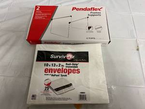 2 Letter Size Pendaflex Frame Supports and 25 Redi-Strip Expansion Envelopes