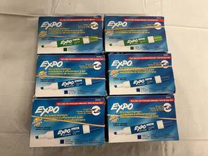 6 Cases of Expo Markers - Green and Blue
