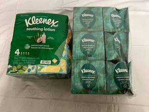 10 Total Boxes of Kleenex Facial Tissue