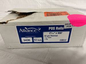 12 Rolls of Alliance POS Rolls - 400
