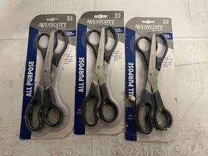 3 x 3 Packs of Westcott All Purpose Scissors