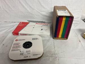 Roll of Velcro, Pendaflex Frames, 24 Plastic Folders