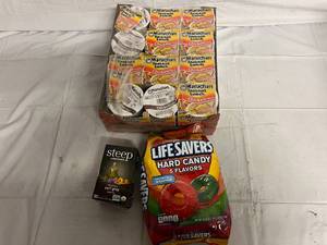 12 Pack of Instant rames, Family Sized Life Savers, 20 Earl Grey Tea Packs
