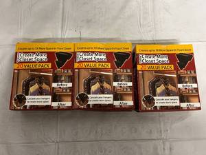 3 Boxes of Closet Space Saving Hooks