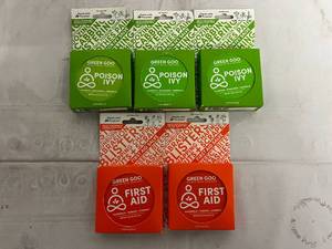 3 Packs of Green Goo Poison Ivy and First Aid Balm