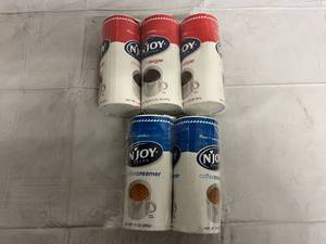 3 Packs of Njoy Pure Sugar and 2 Coffee Creamer