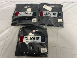 3 Navy Blue Polo Shirts - 5XL