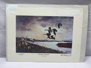 lot 1 image: Les C. Kouba Signed  ARTIST PROOF Canadas Arriving