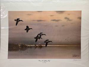 lot 19 image: Les C. Kouba Signed Numbered Print Cans In Lifting Fog