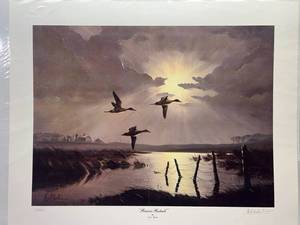lot 21 image: Les C. Kouba-Signed Numbered Print Prairie Pintails