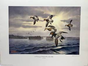 lot 26 image: Les C. Kouba- Signed Numbered Print A Century of Redheads Over Lake Titloe