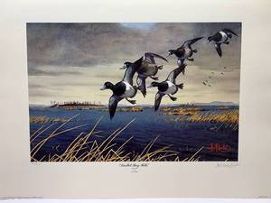 lot 28 image: Les C. Kouba- Signed Numbered Print Nicollet Bay Bills(Swan Lake)
