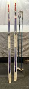 lot 34 image: Fischer Double Crown Cross Country Skis 210 & Exel Poles
