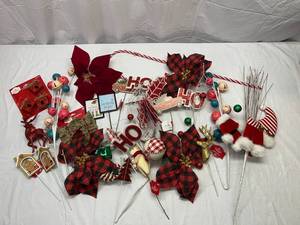 lot 58 image: MM. Large Variety of Christmas Picks-for Pot Decorating & Crafts