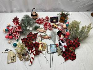 lot 59 image: MM. Large Variety of Christmas Picks-for Pot Decorating & Crafts