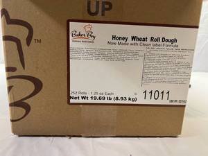 lot 91 image: H. 252x 1.25oz Rolls Baker Boy Honey Wheat Roll Dough