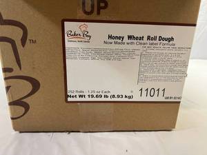 lot 93 image: H. 252x 1.25oz Rolls Baker Boy Honey Wheat Roll Dough