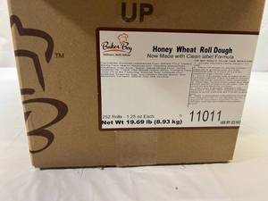 lot 94 image: H. 252x 1.25oz Rolls Baker Boy Honey Wheat Roll Dough