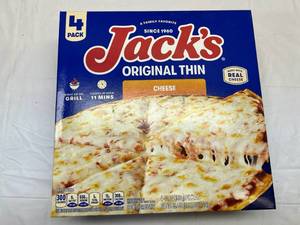 lot 104 image: L. 4Pack Jacks Orginal Thin Cheese Pizza