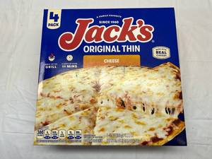 lot 106 image: L. 4Pack Jacks Orginal Thin Cheese Pizza