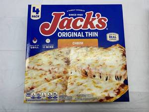 lot 107 image: L. 4Pack Jacks Orginal Thin Cheese Pizza