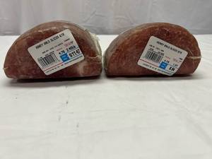 lot 125 image: F. 2.40lb & 1.87lb Smithfield Honey Cured Sliced Ham