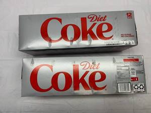 lot 131 image: 2x 1-12oz Cans Diet Coke