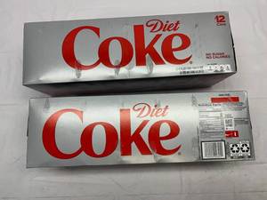 lot 135 image: 2x 1-12oz Cans Diet Coke